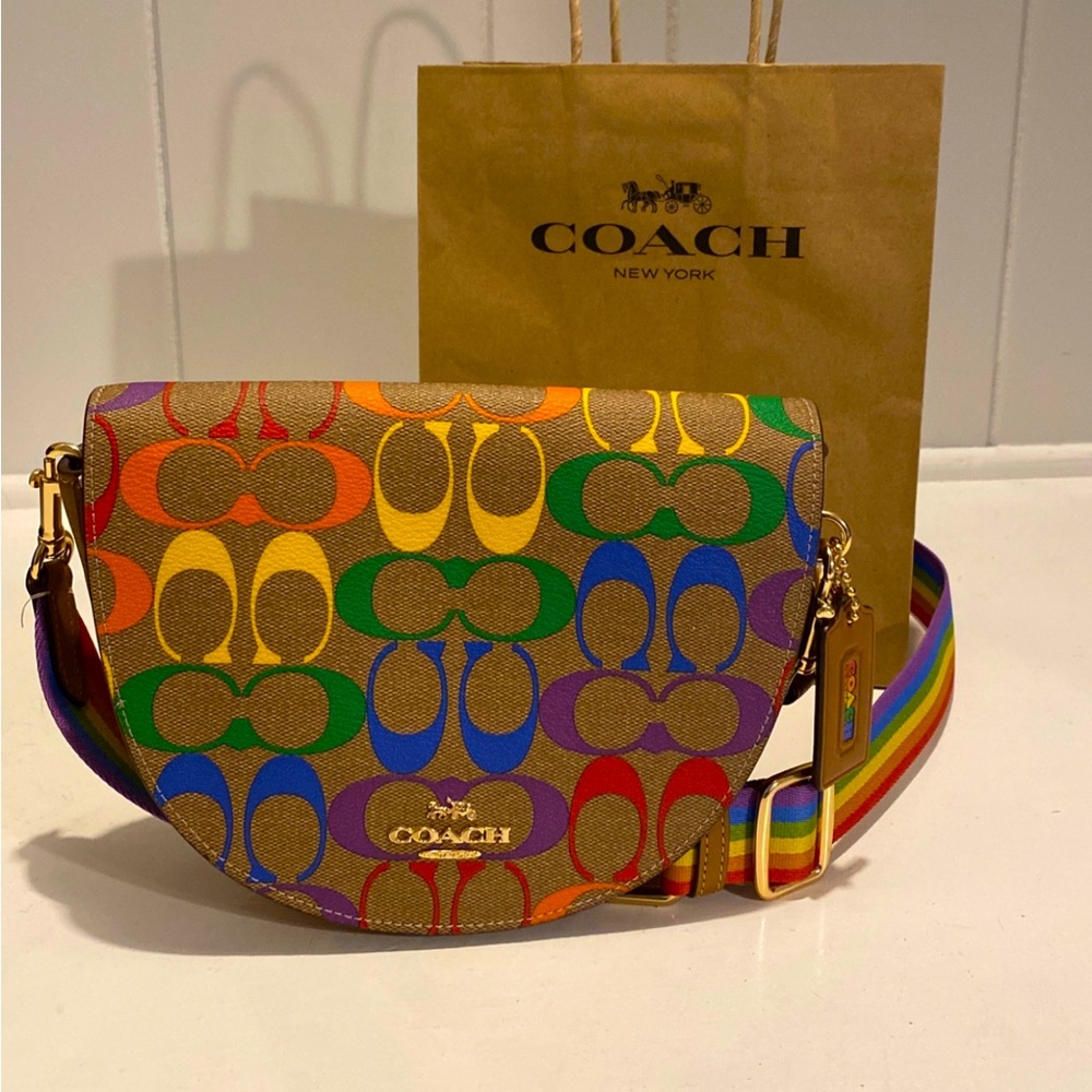 Ellen Crossbody In Rainbow Signature Canvas